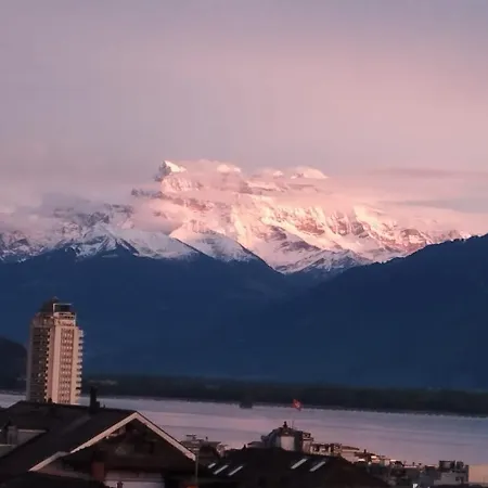 Nocleg ze śniadaniem With Splendid View In Montreux Center *
