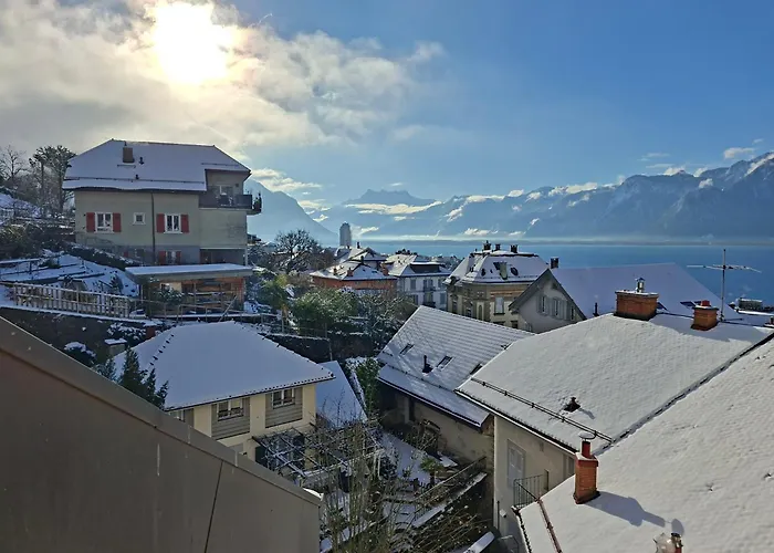 With Splendid View In Montreux Center